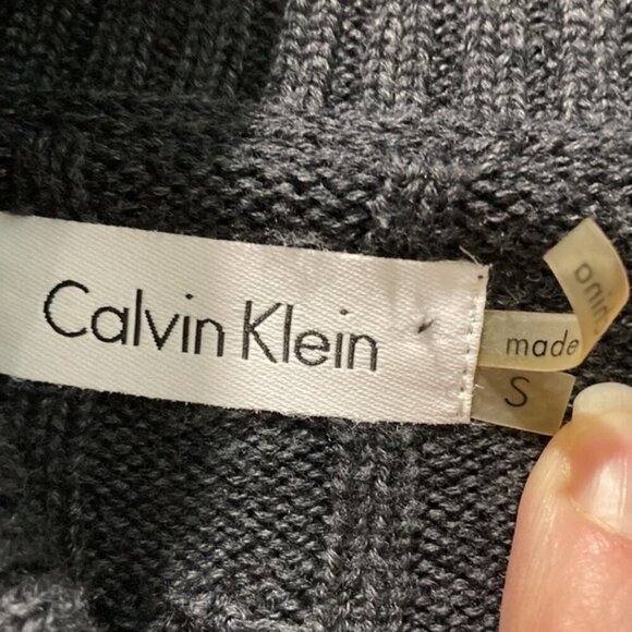 CALVIN Klein Grey Cable-knit Sweater Dress - Picture 13 of 14